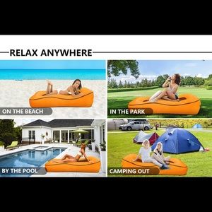 Inflatable Air bed Chair! Hammock Backyard, Beach, Camping, Park, Picnics, Water